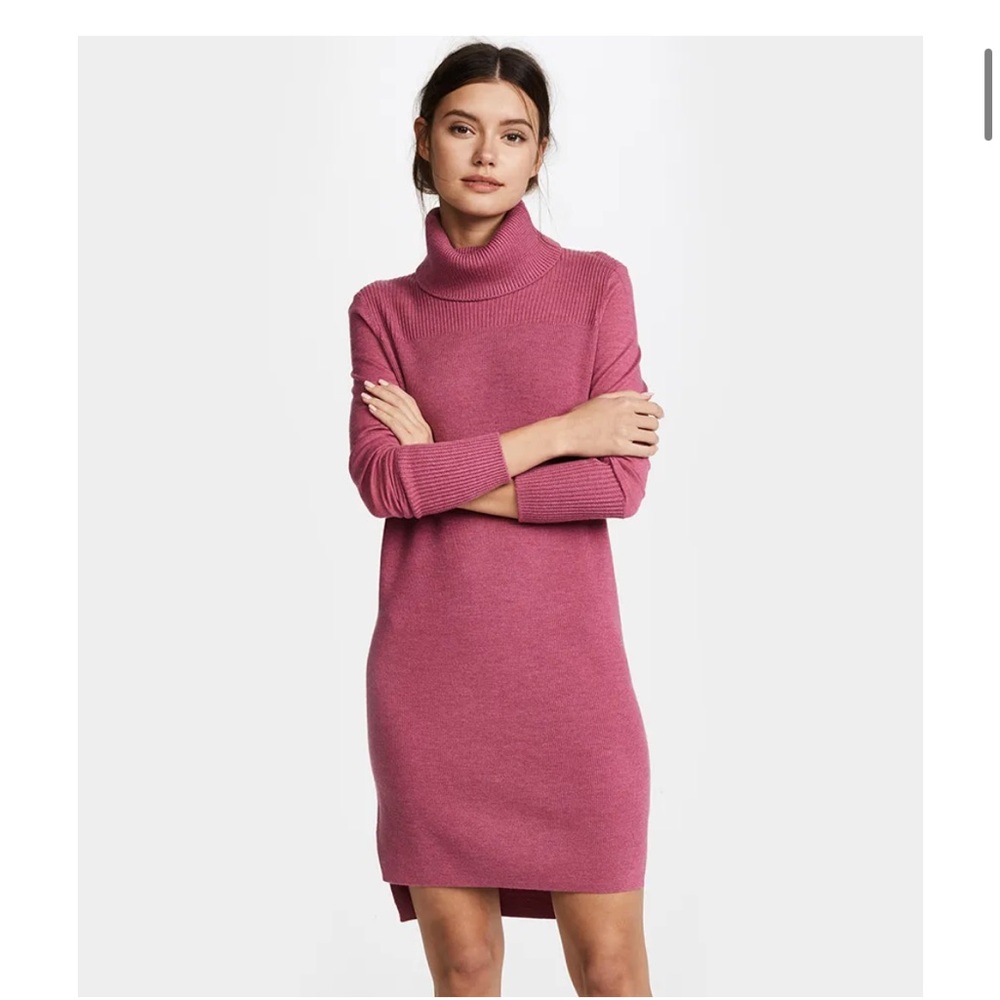 Veronica Beard Asa Turtleneck Sweater Dress Pink Size Medium